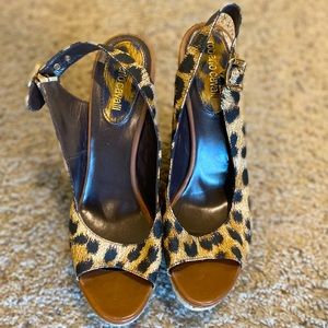 Roberto Cavalli cheetah wedges